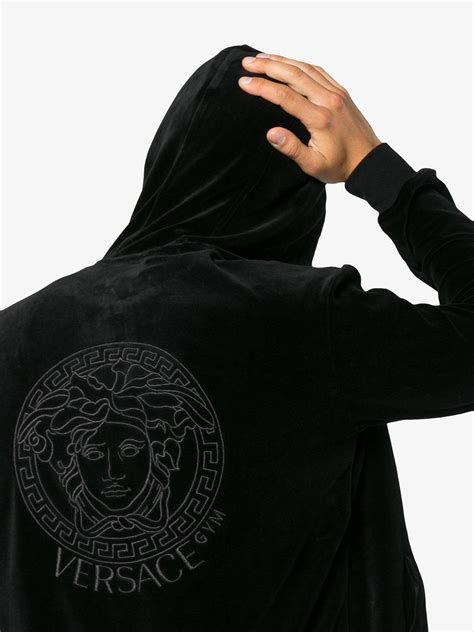 black and white versace hoodie|Versace hoodies for men.